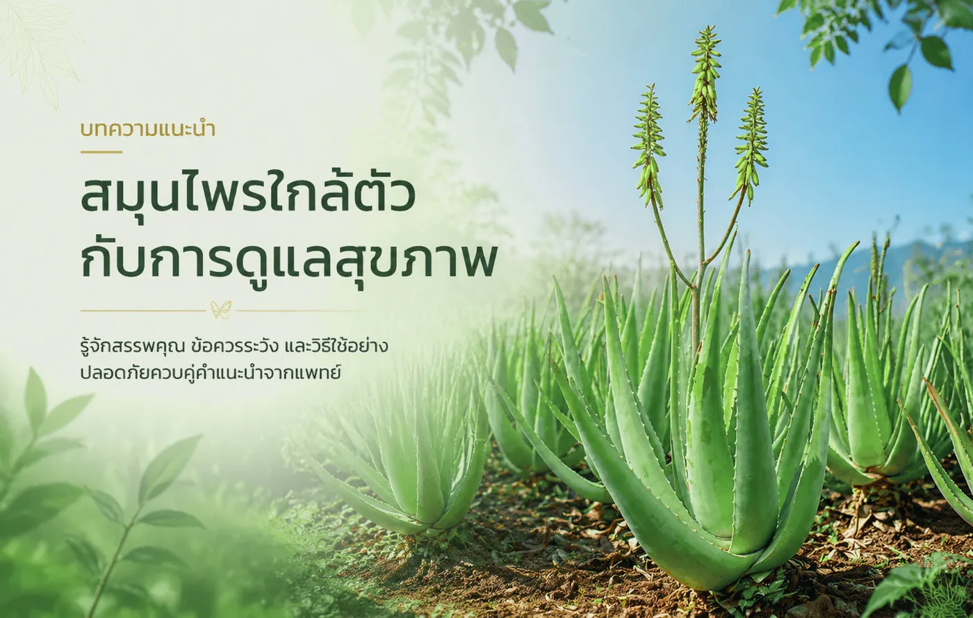 บทความแนะนำ: สมุนไพรใกล้ตัวกับการดูแลสุขภาพ — รู้จักสรรพคุณ ข้อควรระวัง และวิธีใช้อย่างปลอดภัยควบคู่คำแนะนำจากแพทย์