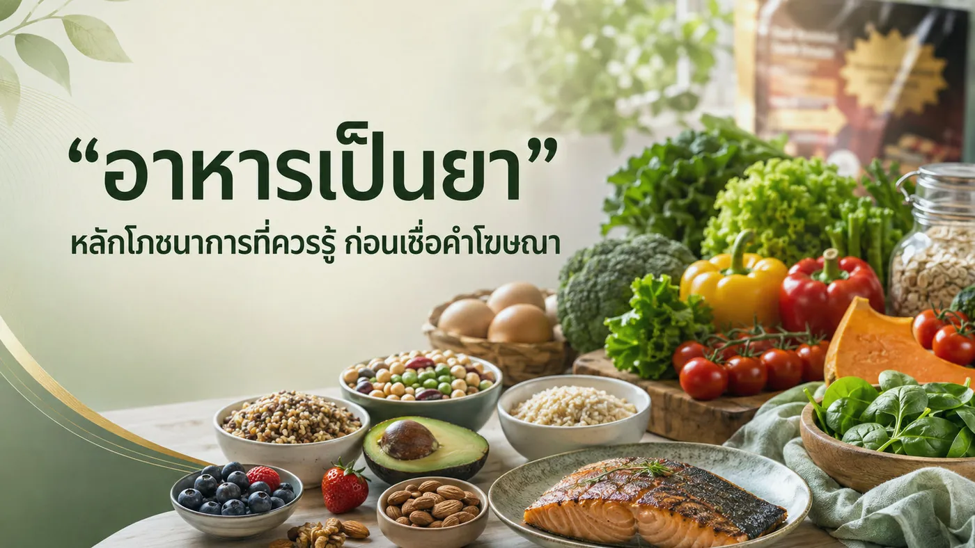 อาหารเป็นยา: หลักโภชนาการที่ควรรู้ก่อนเชื่อคำโฆษณา