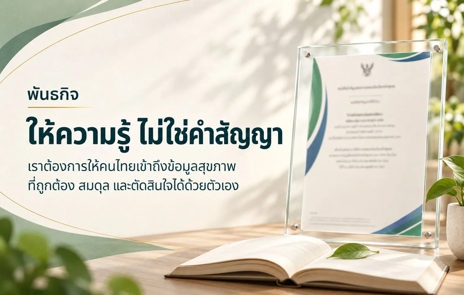 พันธกิจ SelfCareThai — ให้ความรู้ ไม่ใช่คำสัญญา เราต้องการให้คนไทยเข้าถึงข้อมูลสุขภาพที่ถูกต้อง สมดุล และตัดสินใจได้ด้วยตัวเอง
